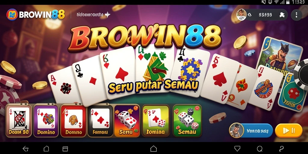 Tampilan BROWIN88 yang menarik saat bermain Domino.