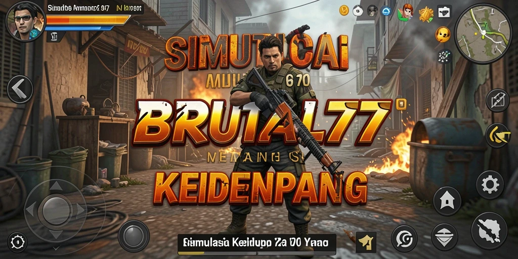 Tampilan gameplay menarik dari BRUTAL77 dengan berbagai pilihan simulasi.