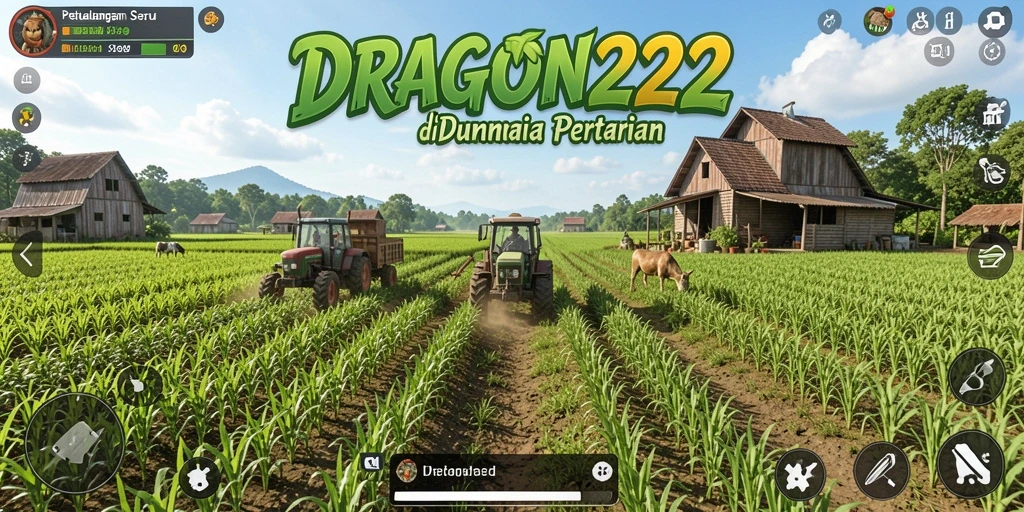Tampilan gameplay seru di ladang dalam DRAGON222.