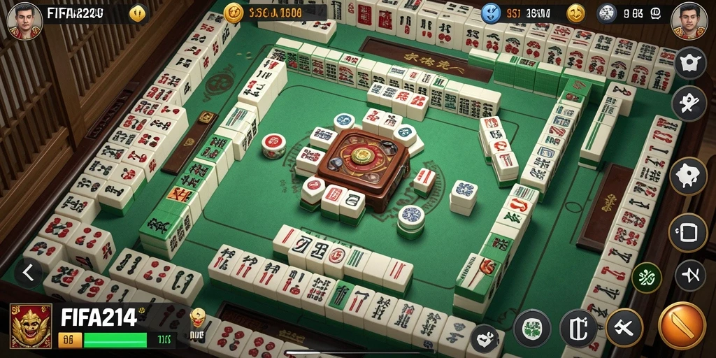 Screenshot FIFA234 menampilkan gameplay Mahjong yang menarik dan menantang.