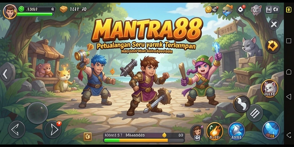 Screenshot gameplay MANTRA88 menampilkan momen seru saat menjelajahi dunia petualangan.