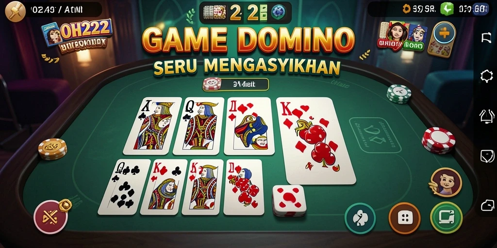 Screenshot gameplay yang menunjukkan keseruan bermain Domino.