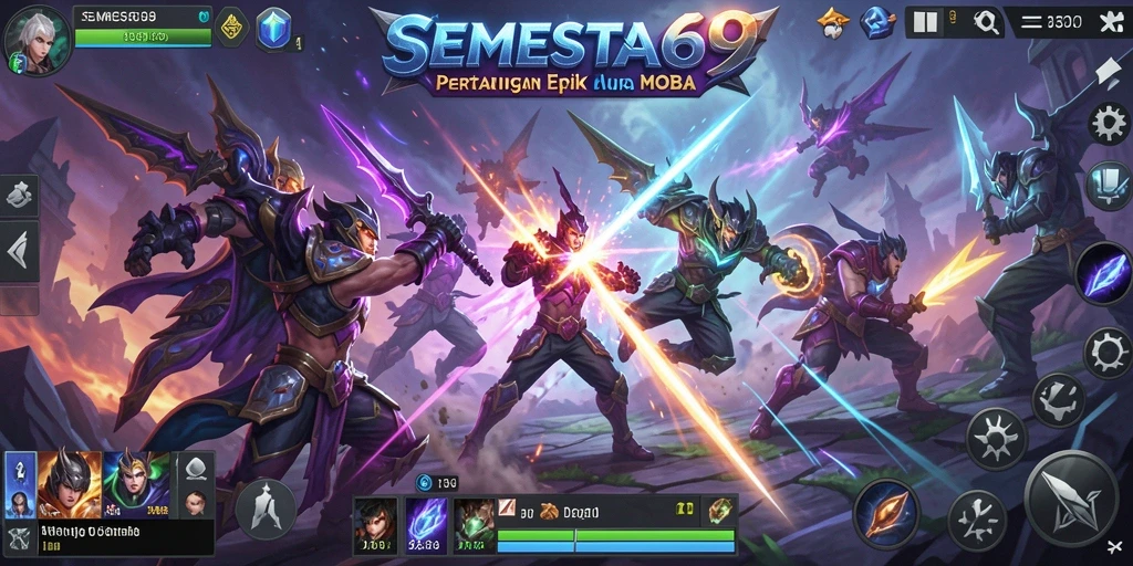 Tampilan aksi seru dari gameplay SEMESTA69 yang mendebarkan.
