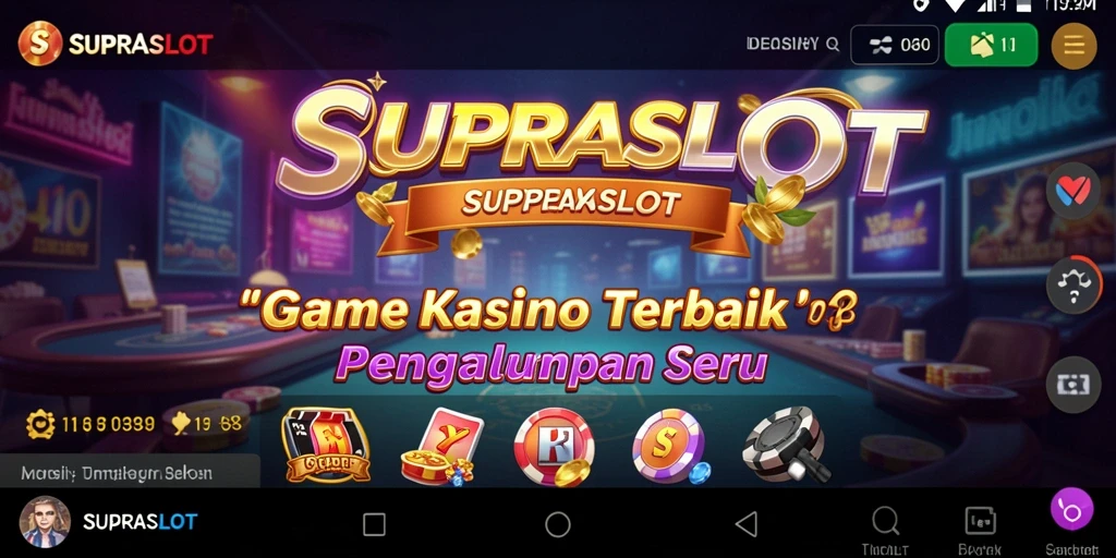 Screenshot gameplay SUPRASLOT menampilkan momen seru saat bermain Kasino.