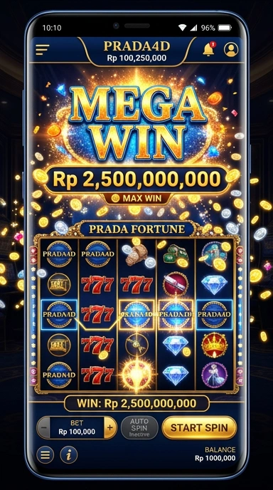 Tampilan utama aplikasi prada4d dengan menu yang jelas.